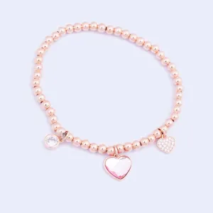 Knight & Day Rose Crystal Beaded Bracelet Q415BCB