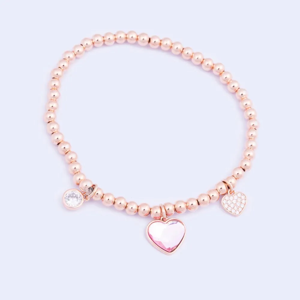 Knight & Day Rose Crystal Beaded Bracelet Q415BCB
