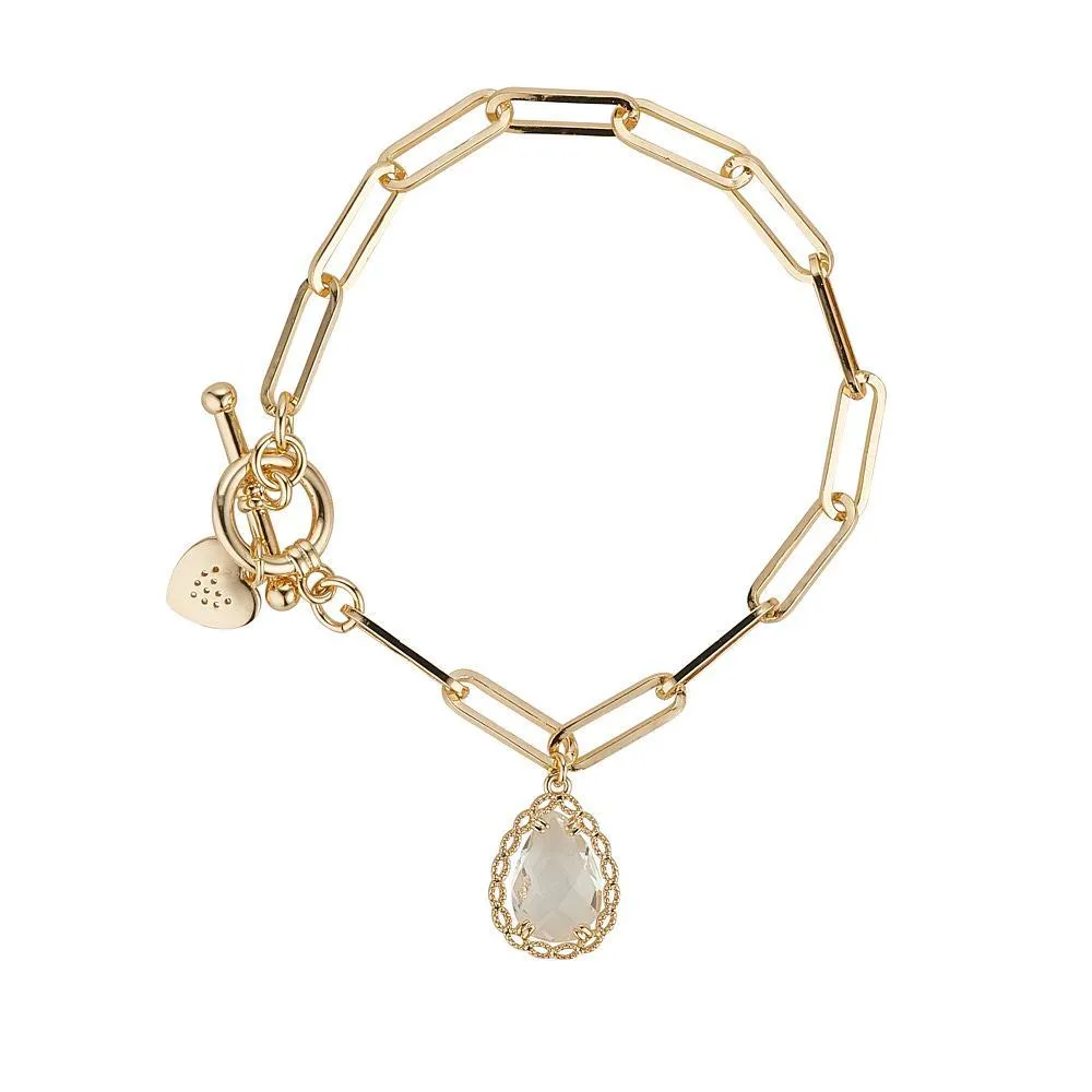 Knight and Day Adeline Clear Crystal Bracelet P454BPL