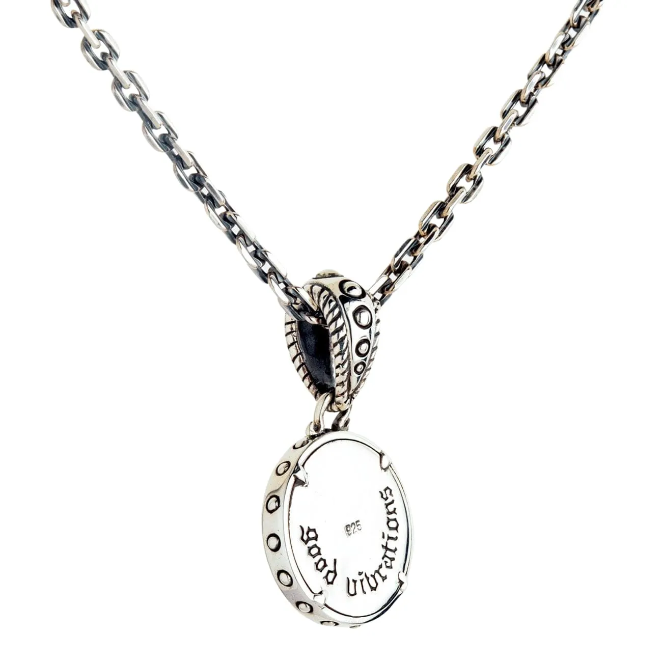 Large Evil Eye Eyeball Sterling Silver Gothic Pendant