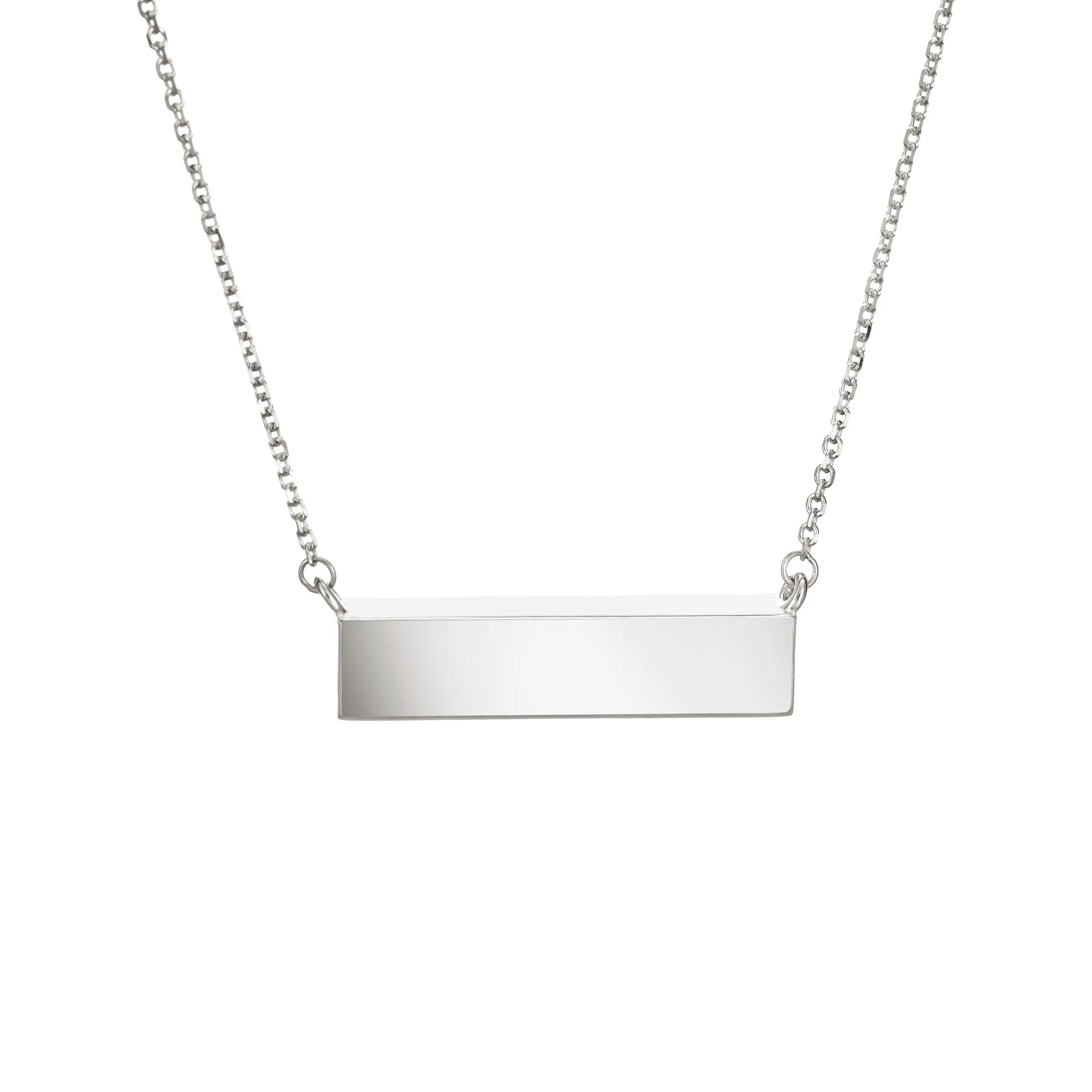 Lateral Bar Cremation Necklace in Sterling Silver