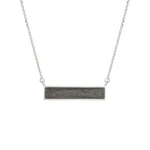 Lateral Bar Cremation Necklace in Sterling Silver