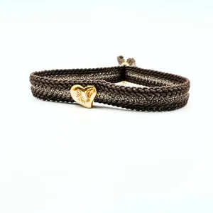 LES AMOURS Color bracelet ♥: Golden vermeil hearts