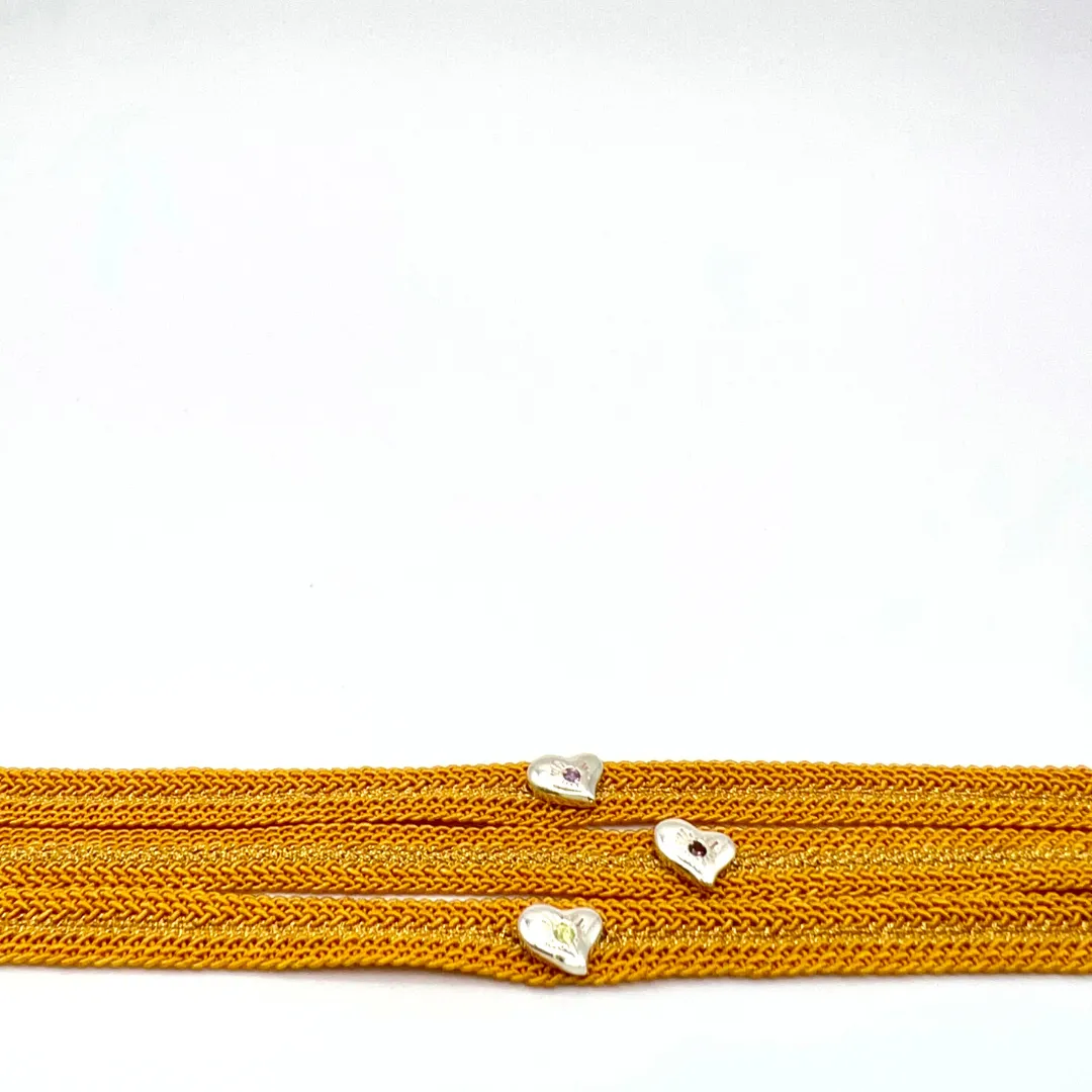 LES AMOURS Color bracelet ♥ : Recycled sterling silver and natural gemstone