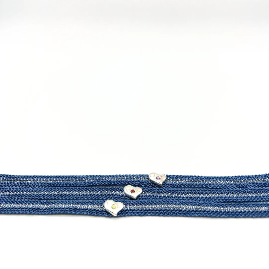 LES AMOURS Color bracelet ♥ : Recycled sterling silver and natural gemstone