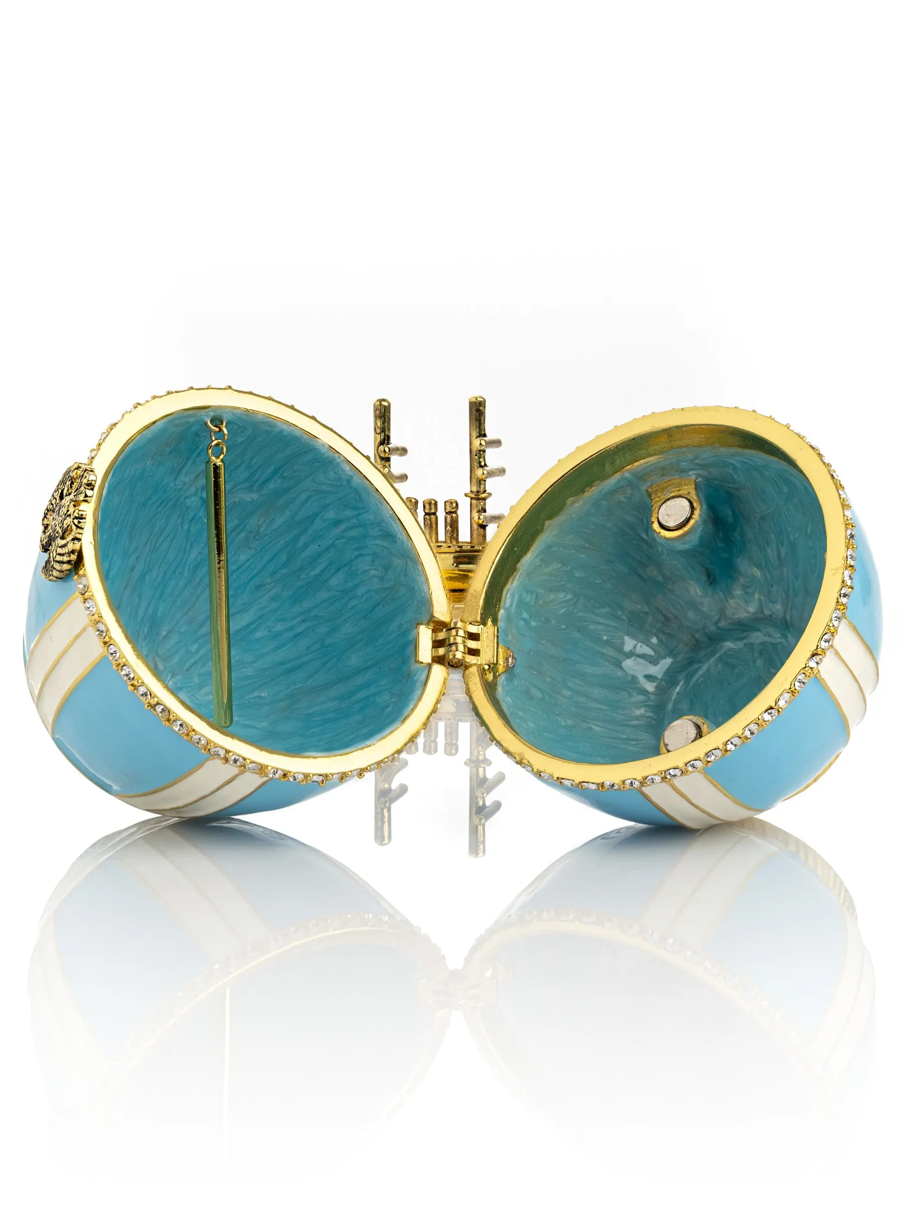 Light Blue Egg with a Sailing ship