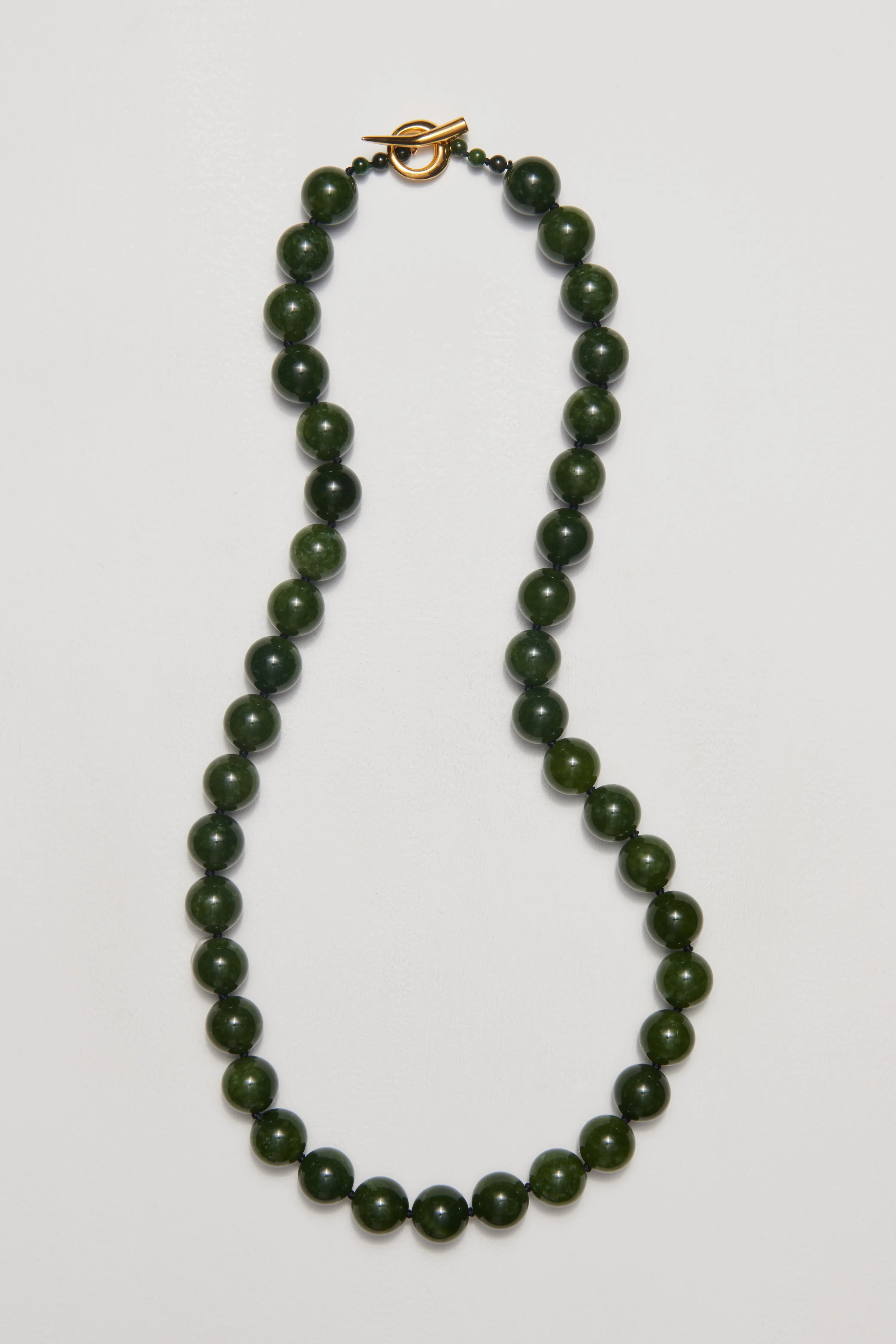 LONG JADE BOULE NECKLACE