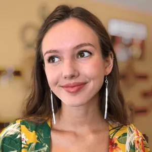 Long Silver Wispy Dangle Earrings