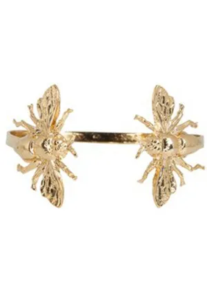 Lotta Djossou Paris Double Bee Bracelet Gold