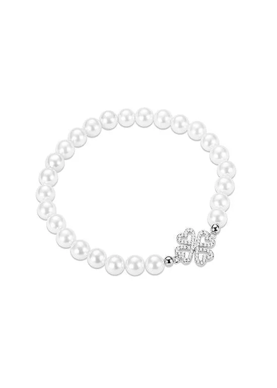 Lucky Clover Pearl Bracelet