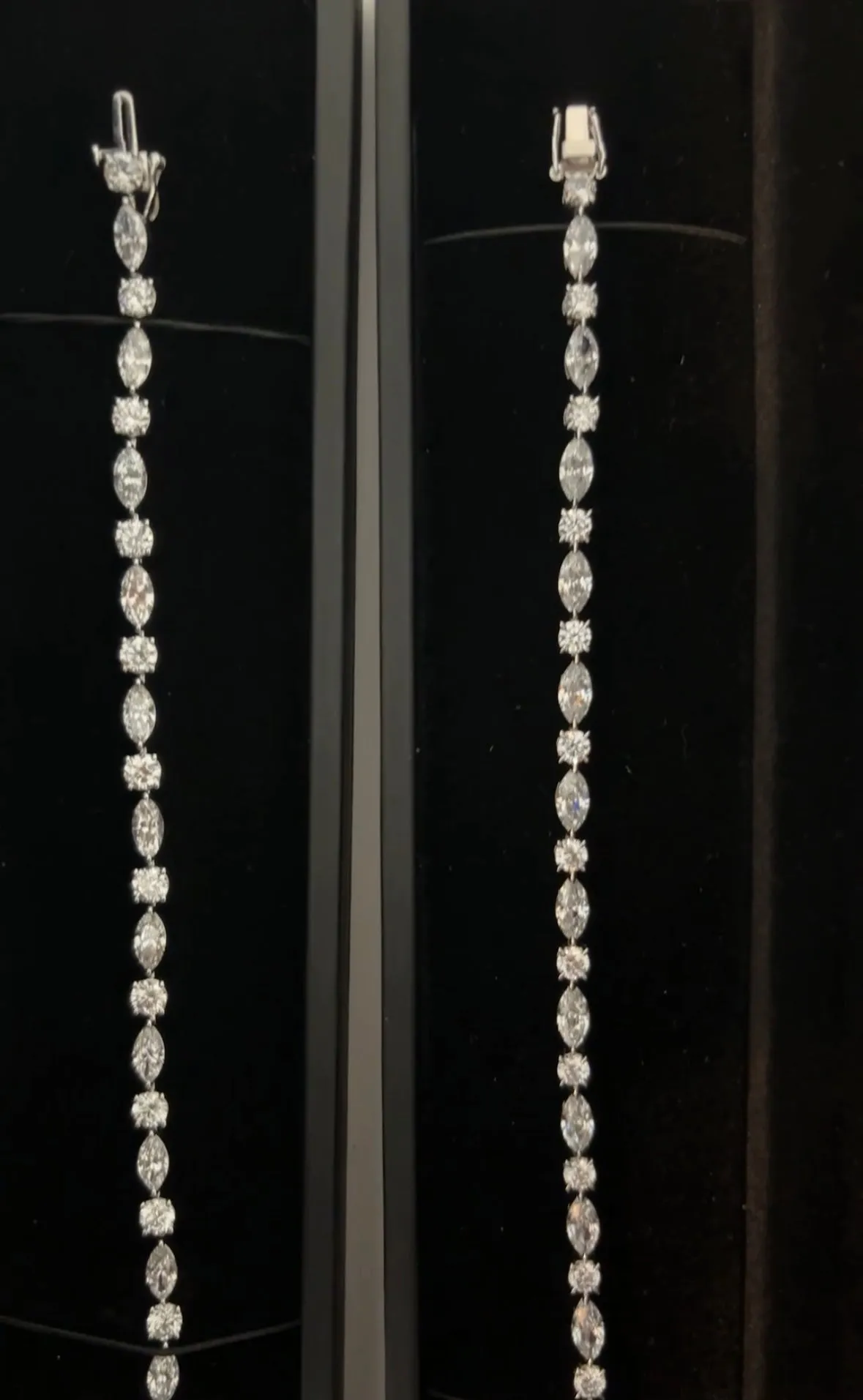 Marquise and Round Diamond Tennis Bracelet 6 ctw