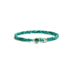 Max Icon Fishtail Button Bracelet in Marine Fleck