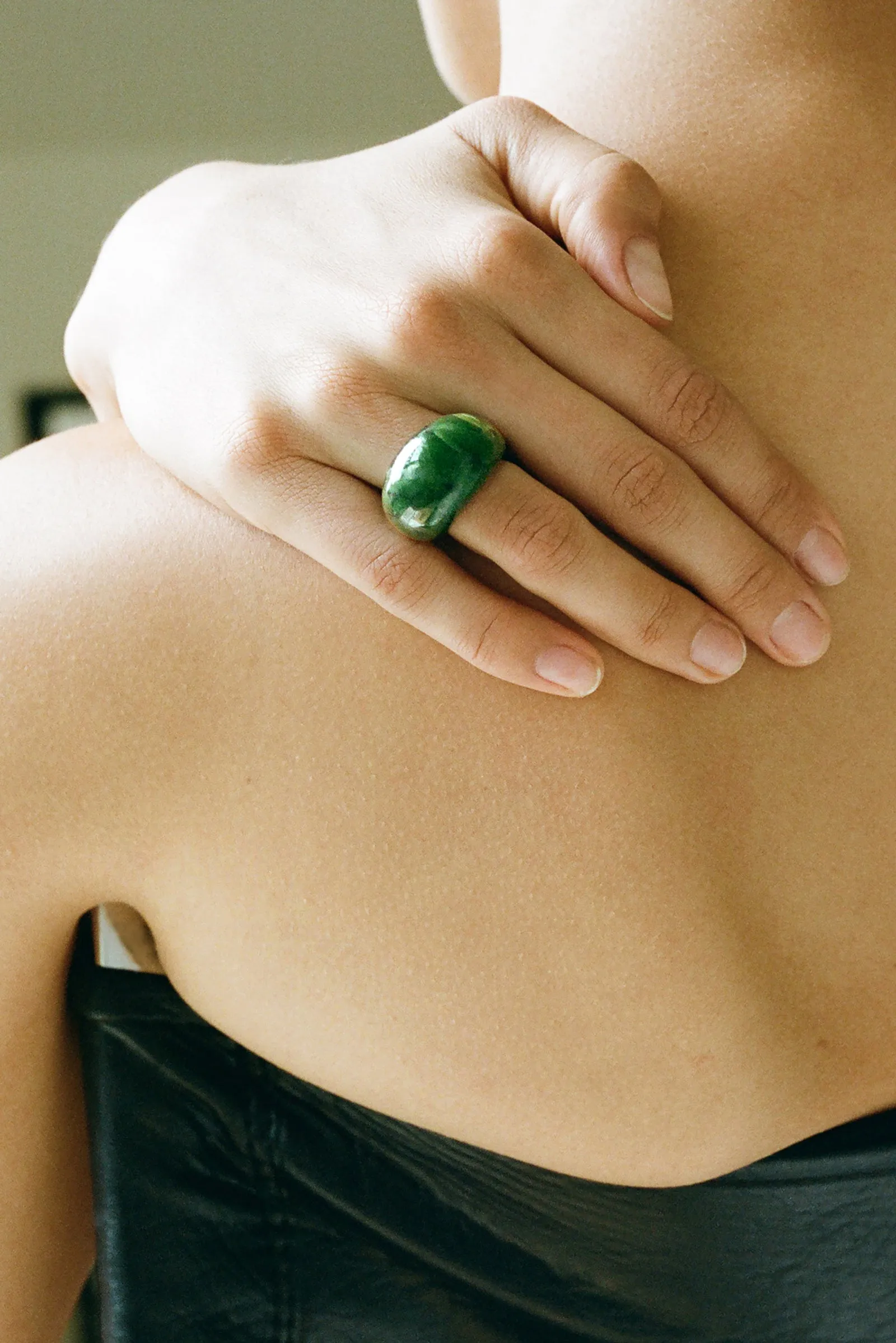Medium Jade Donut Ring