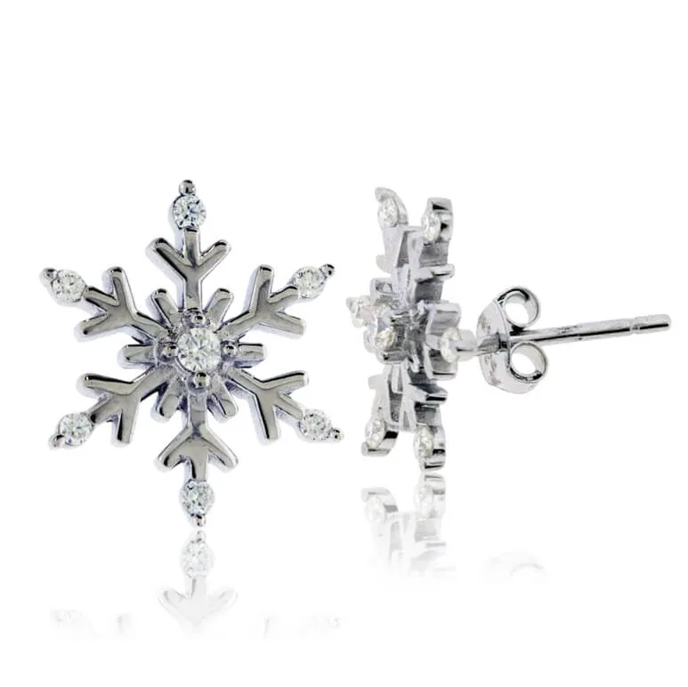 Moissanite Snowflake Earrings