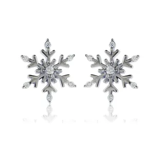 Moissanite Snowflake Earrings