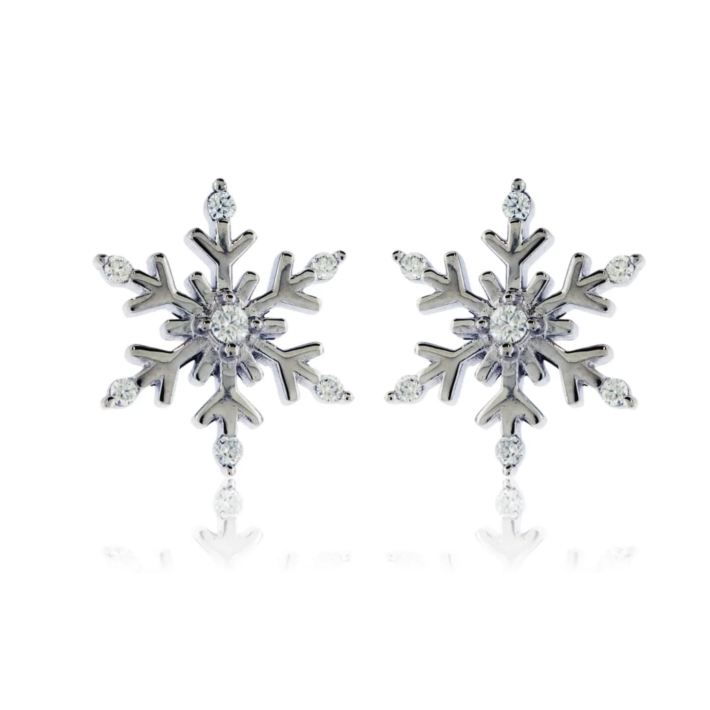Moissanite Snowflake Earrings