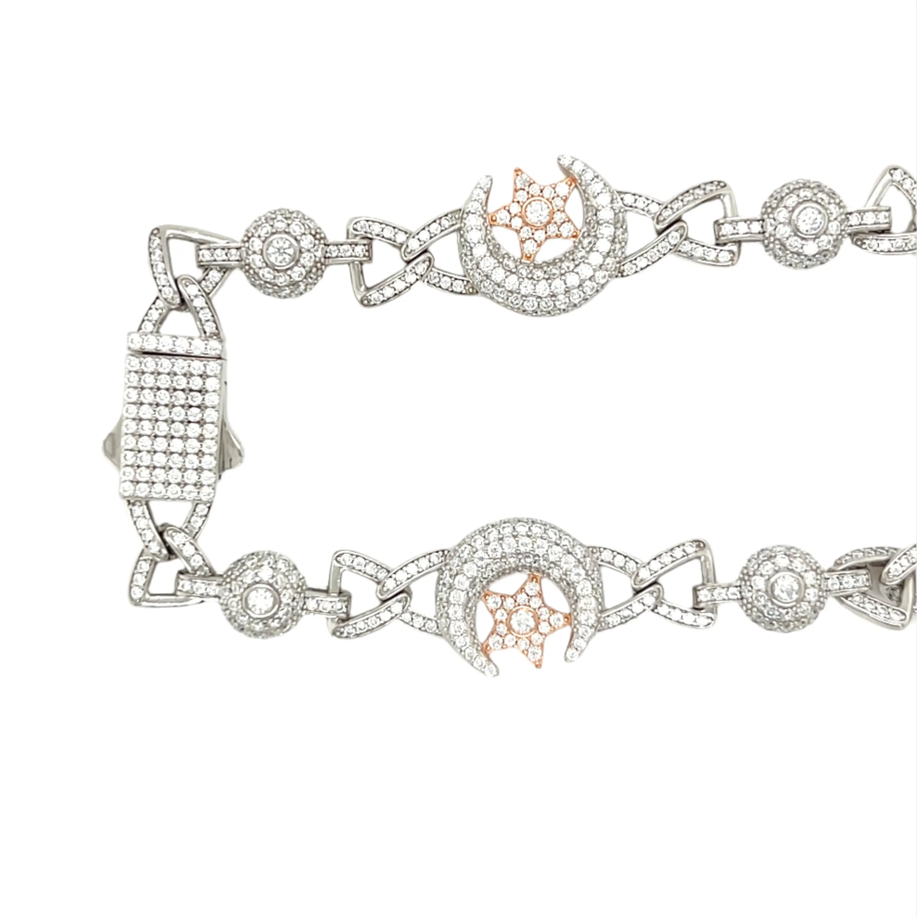 Moon Star Lab-Created Moissanite Sterling 8.5" Bracelet - M302419