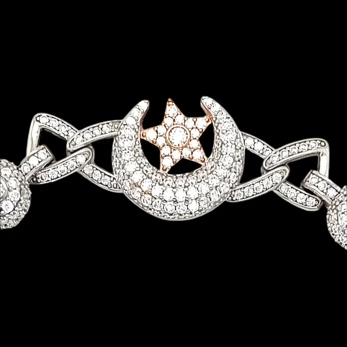 Moon Star Lab-Created Moissanite Sterling 8.5" Bracelet - M302419