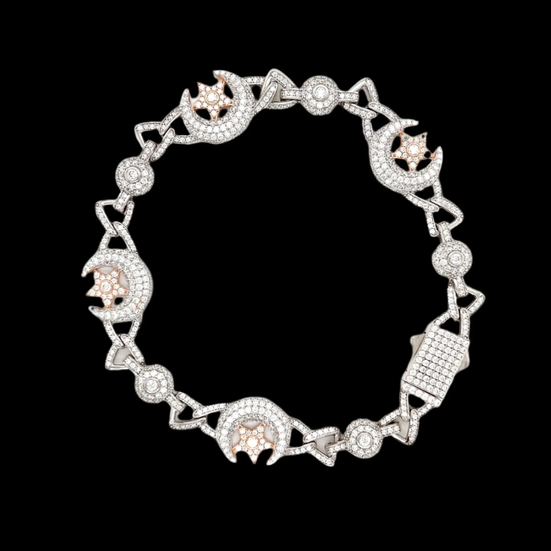Moon Star Lab-Created Moissanite Sterling 8.5" Bracelet - M302419