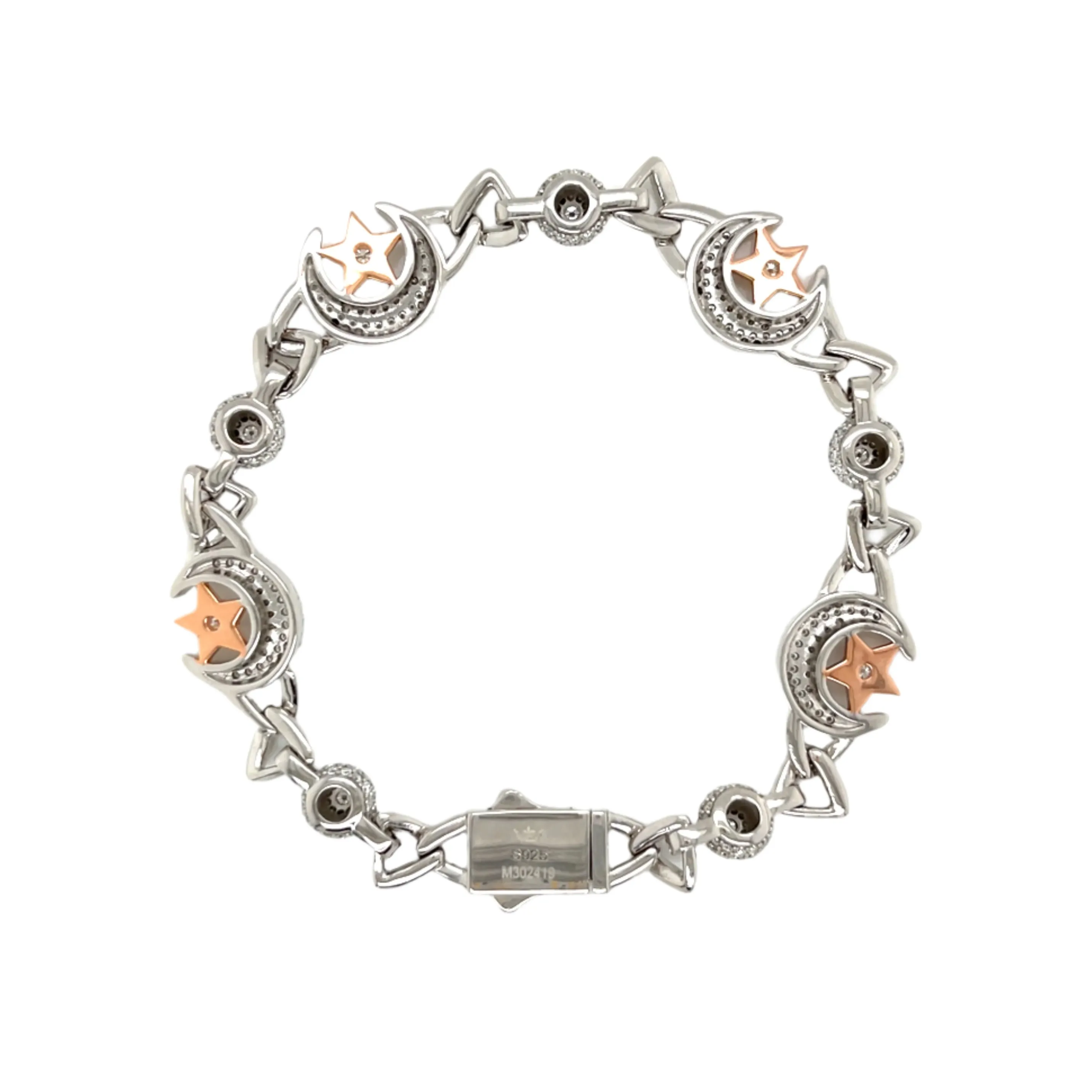 Moon Star Lab-Created Moissanite Sterling 8.5" Bracelet - M302419