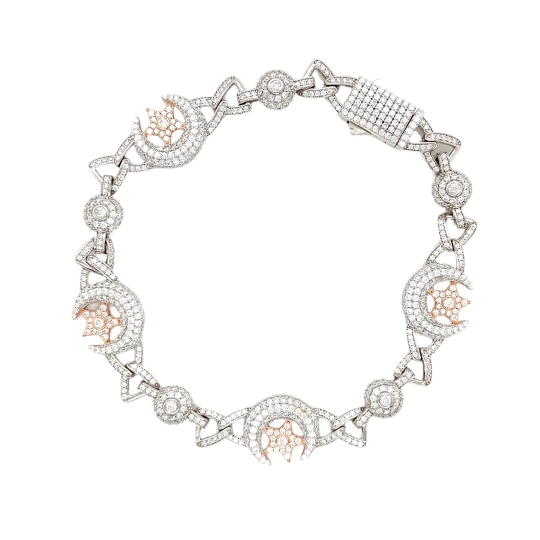 Moon Star Lab-Created Moissanite Sterling 8.5" Bracelet - M302419