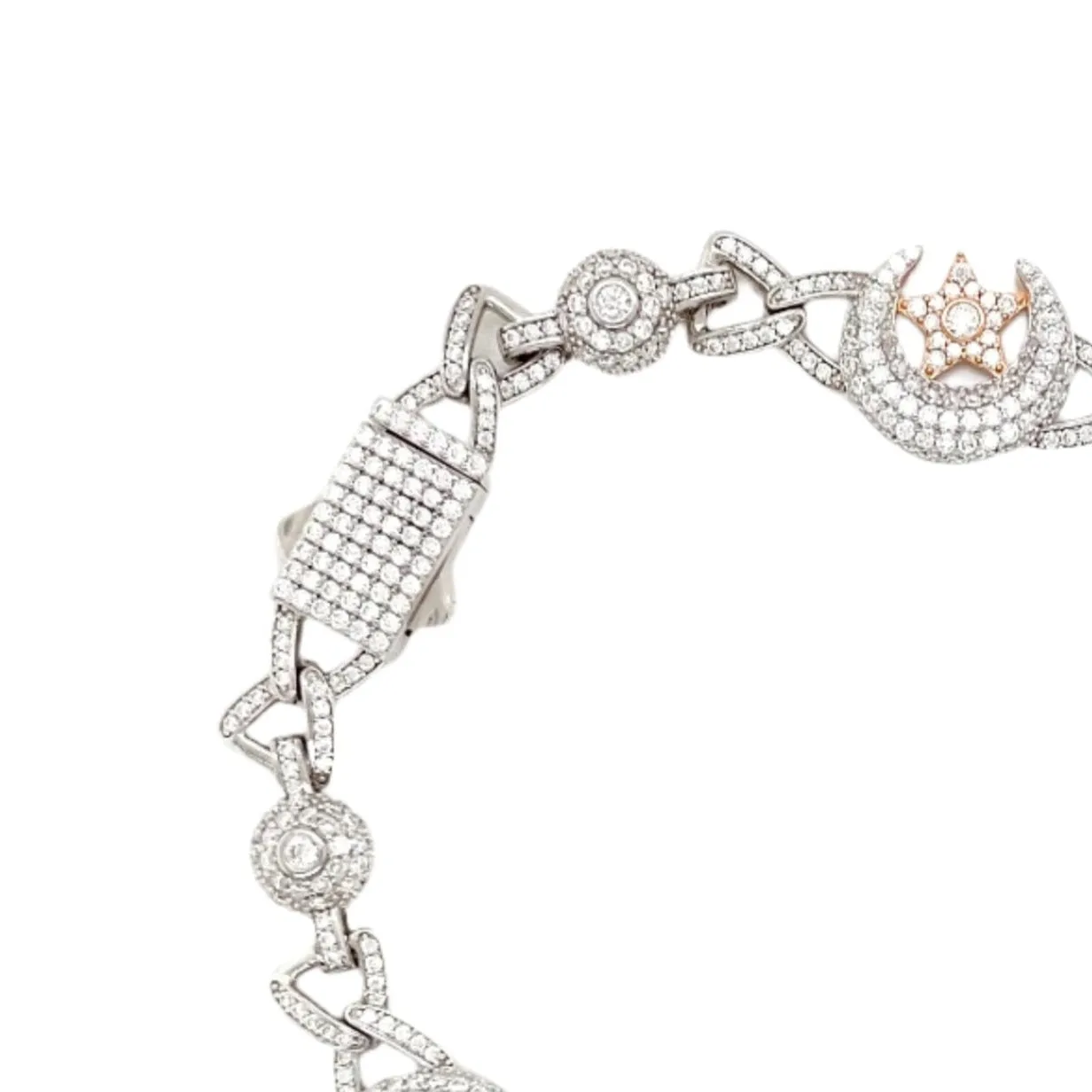 Moon Star Lab-Created Moissanite Sterling 8.5" Bracelet - M302419