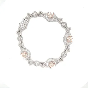 Moon Star Lab-Created Moissanite Sterling 8.5" Bracelet - M302419