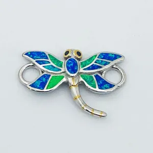 Multi Color Opal Dragonfly Topper