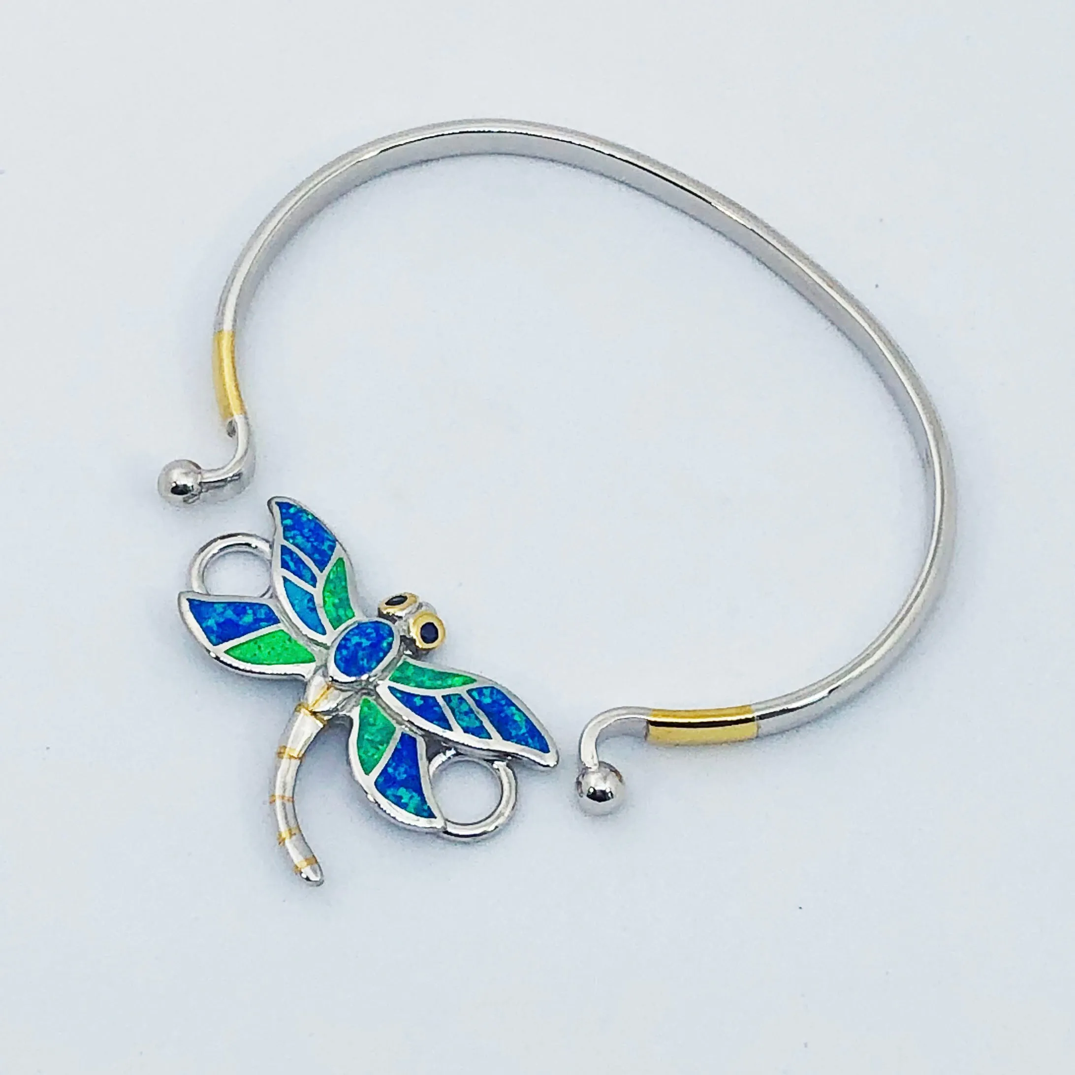 Multi Color Opal Dragonfly Topper
