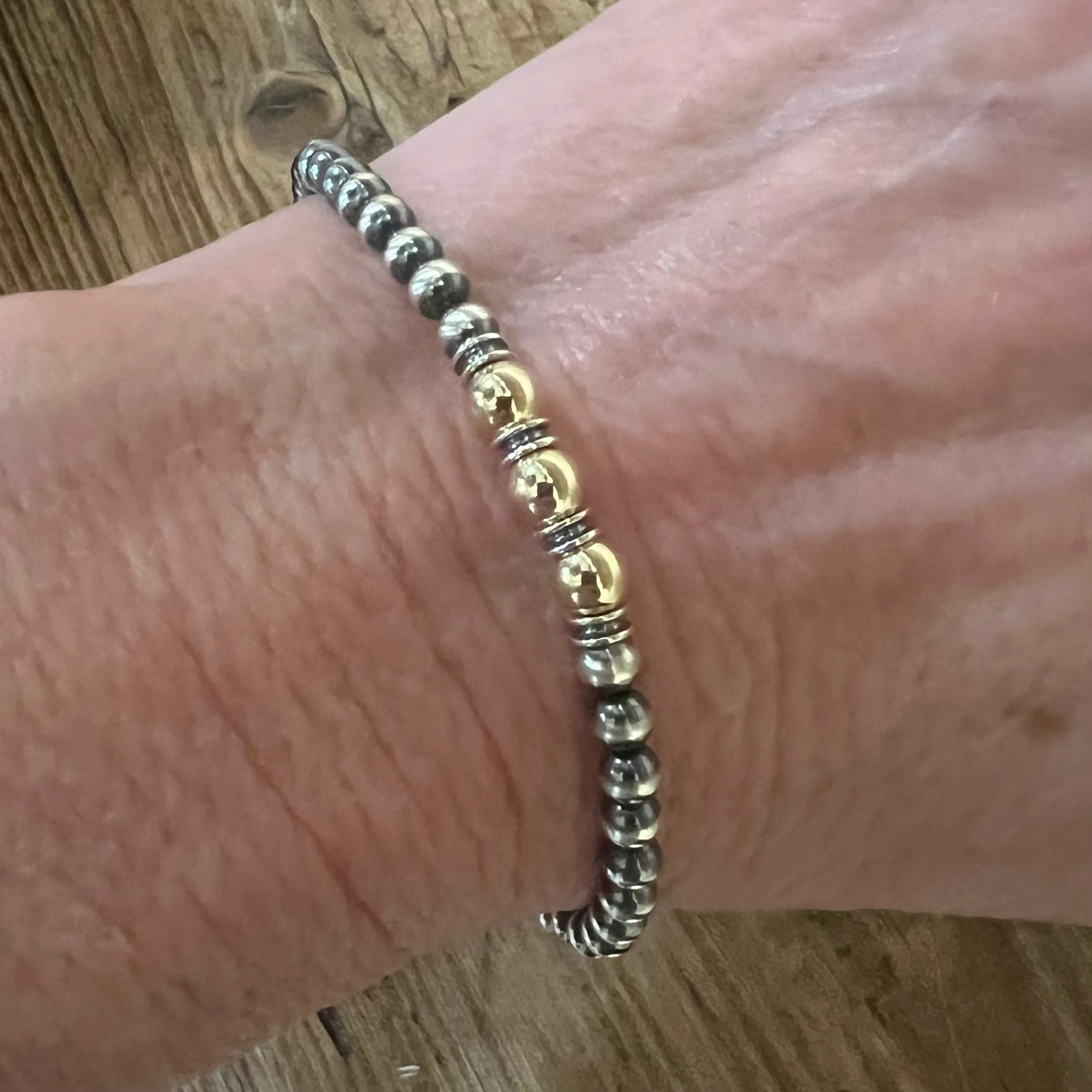 Navajo Pearl 14K Yellow Gold Bracelet