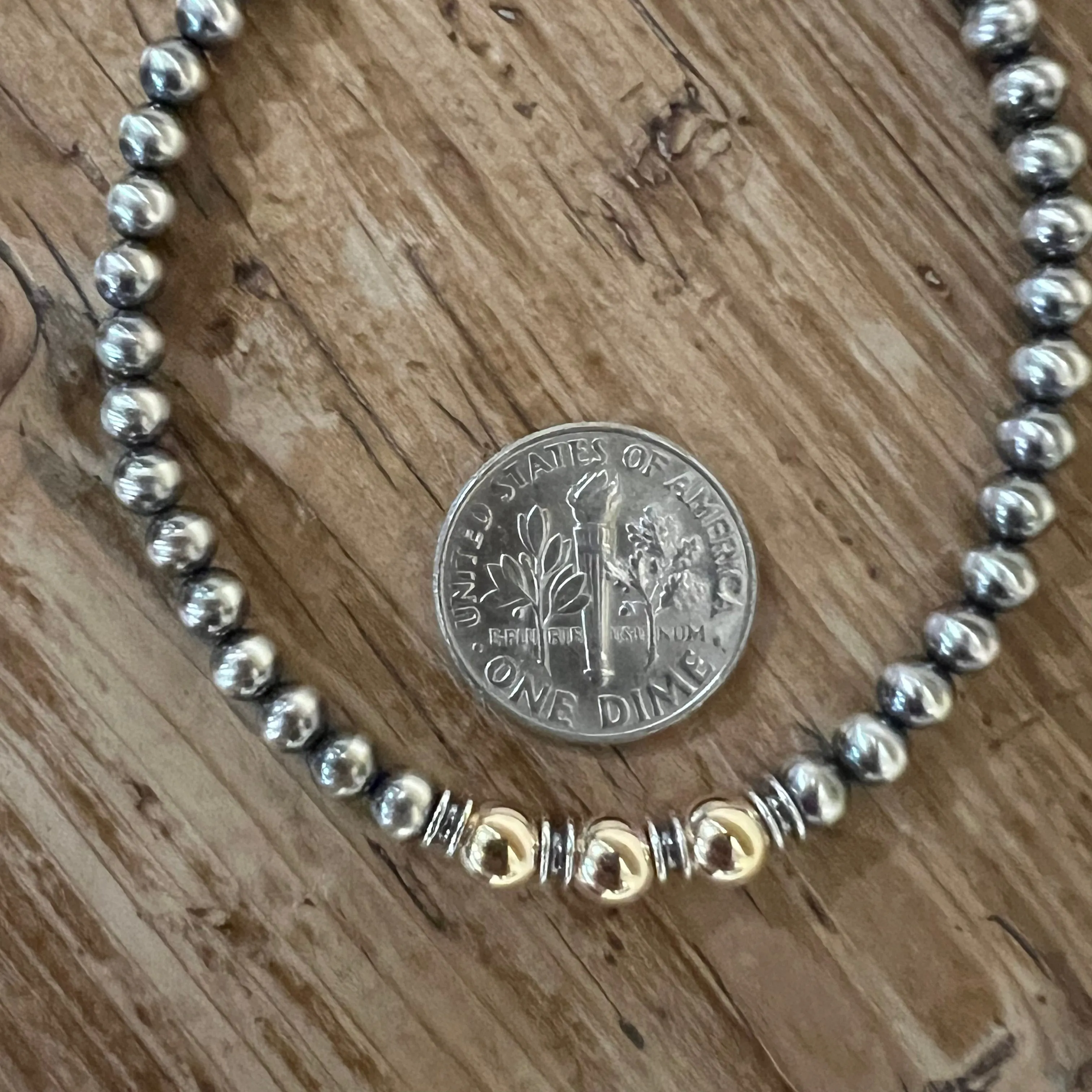 Navajo Pearl 14K Yellow Gold Bracelet