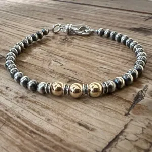 Navajo Pearl 14K Yellow Gold Bracelet