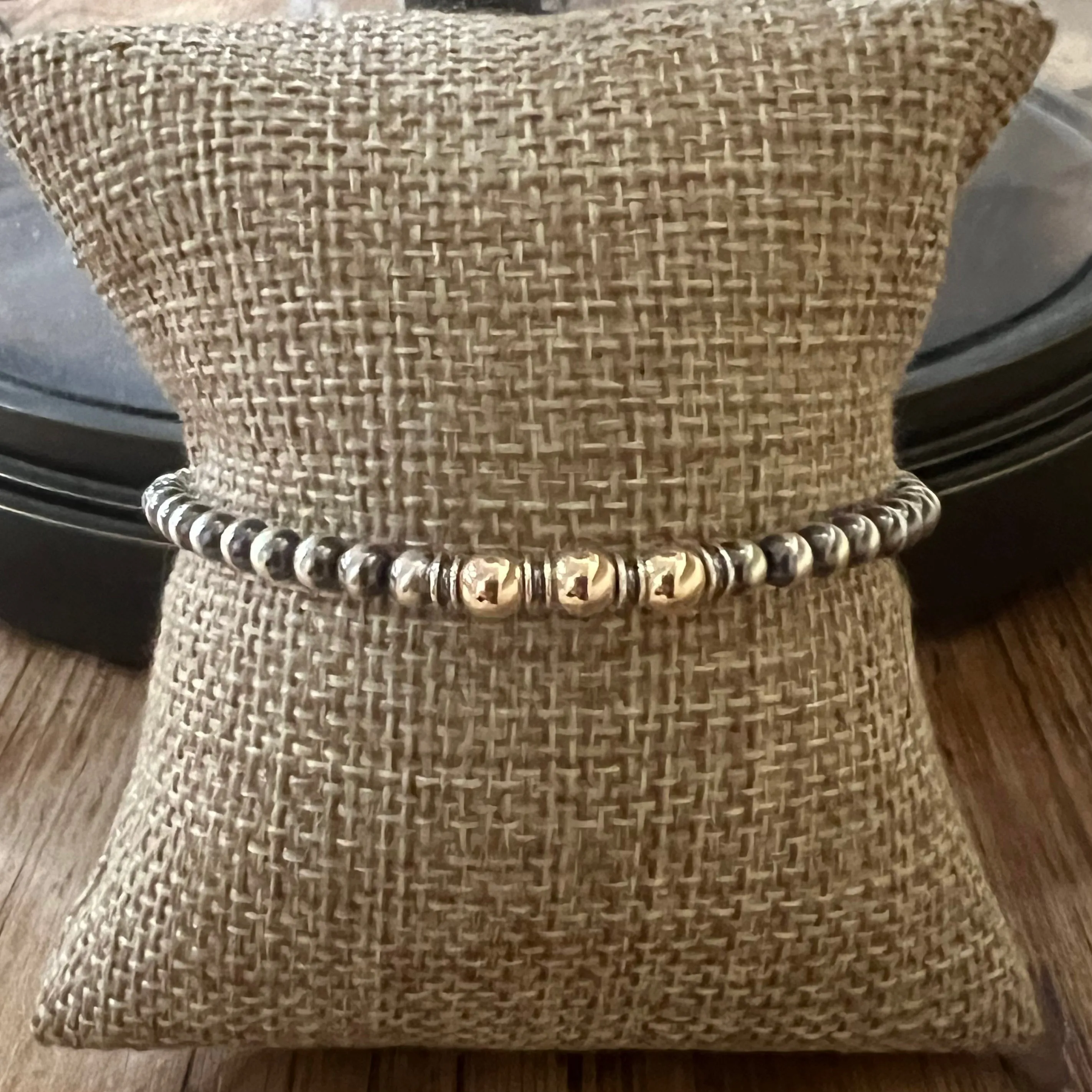 Navajo Pearl 14K Yellow Gold Bracelet