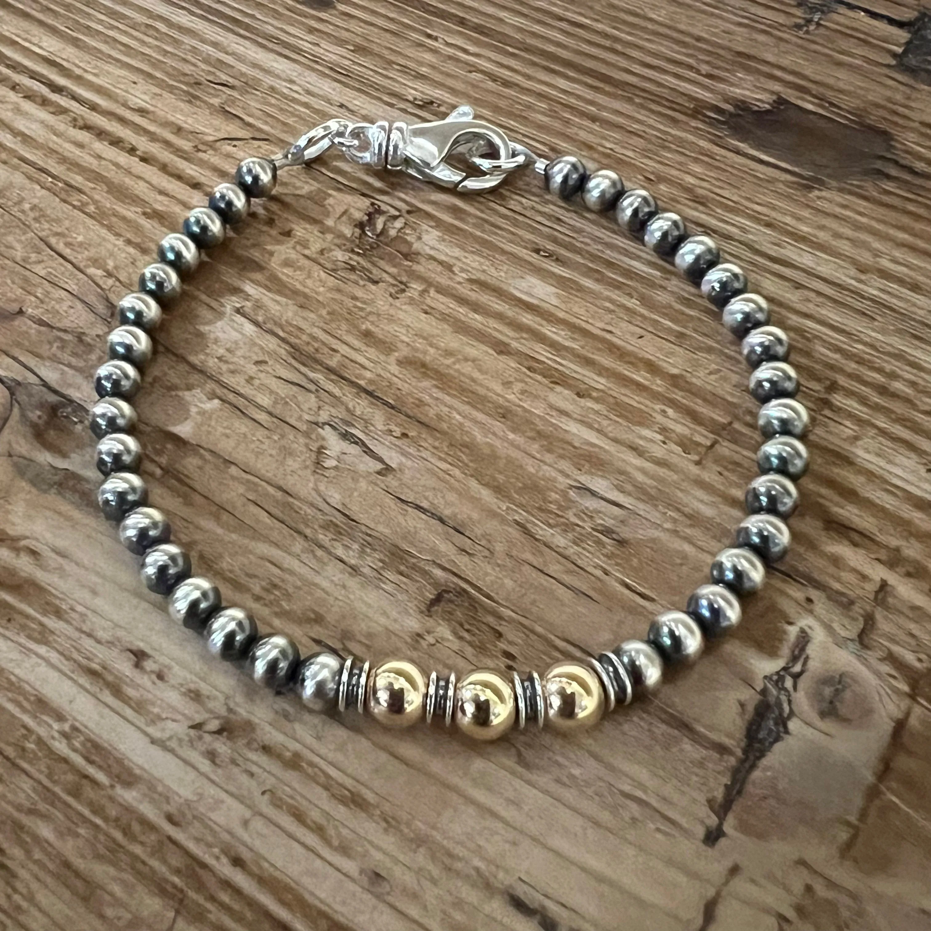 Navajo Pearl 14K Yellow Gold Bracelet