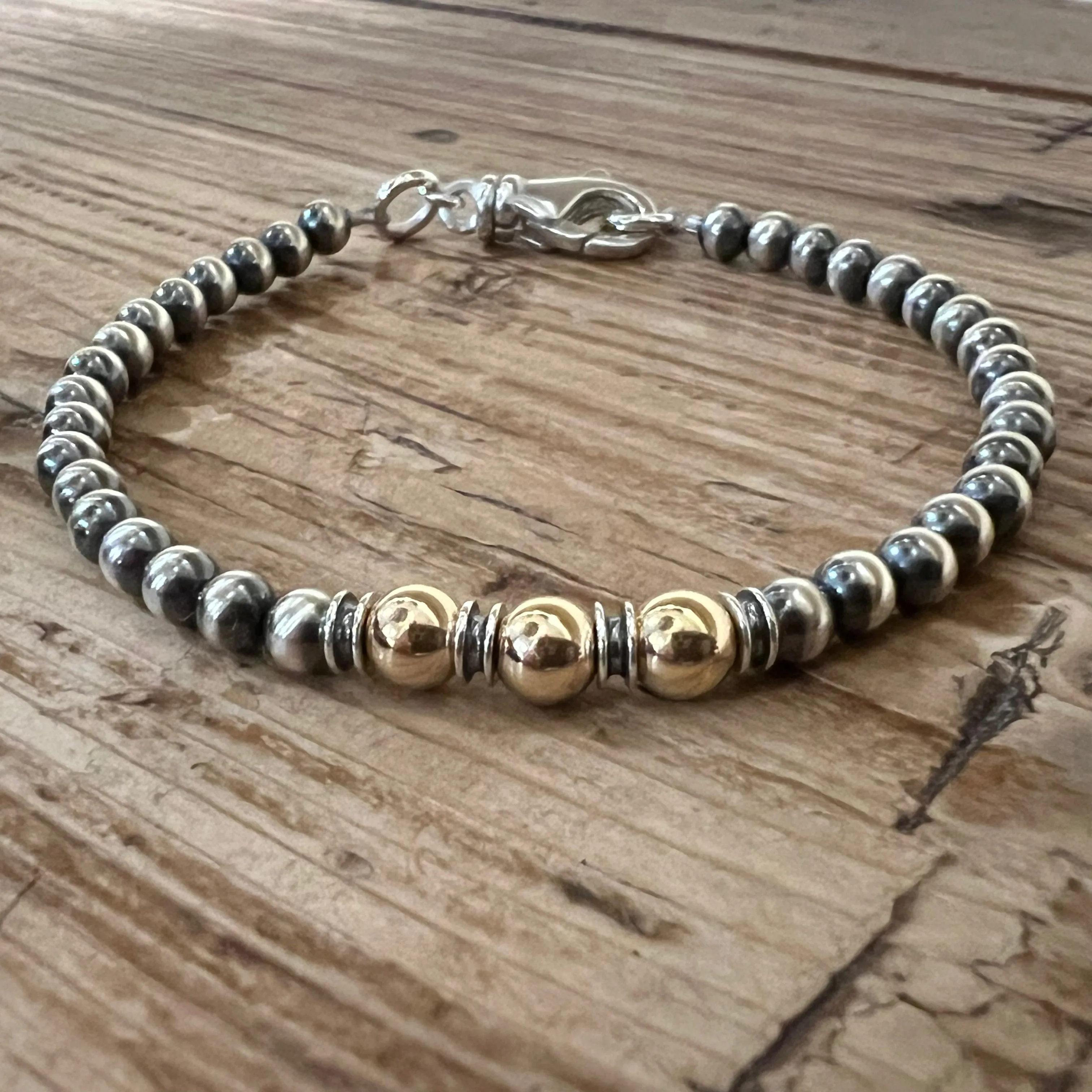 Navajo Pearl 14K Yellow Gold Bracelet