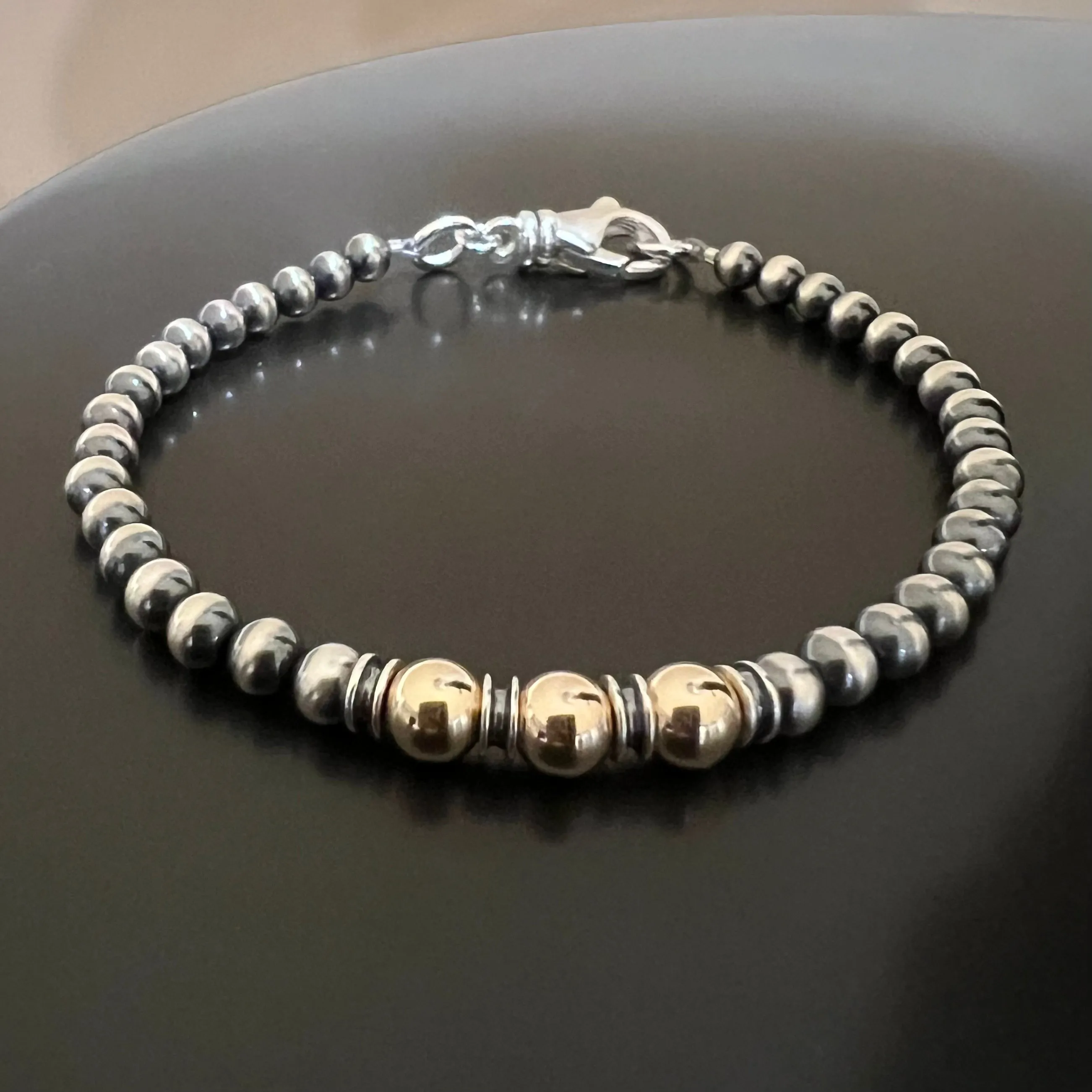 Navajo Pearl 14K Yellow Gold Bracelet