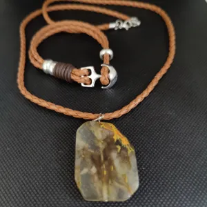 NB #14 Braided Leather, Western Rustic Jewelry Set.