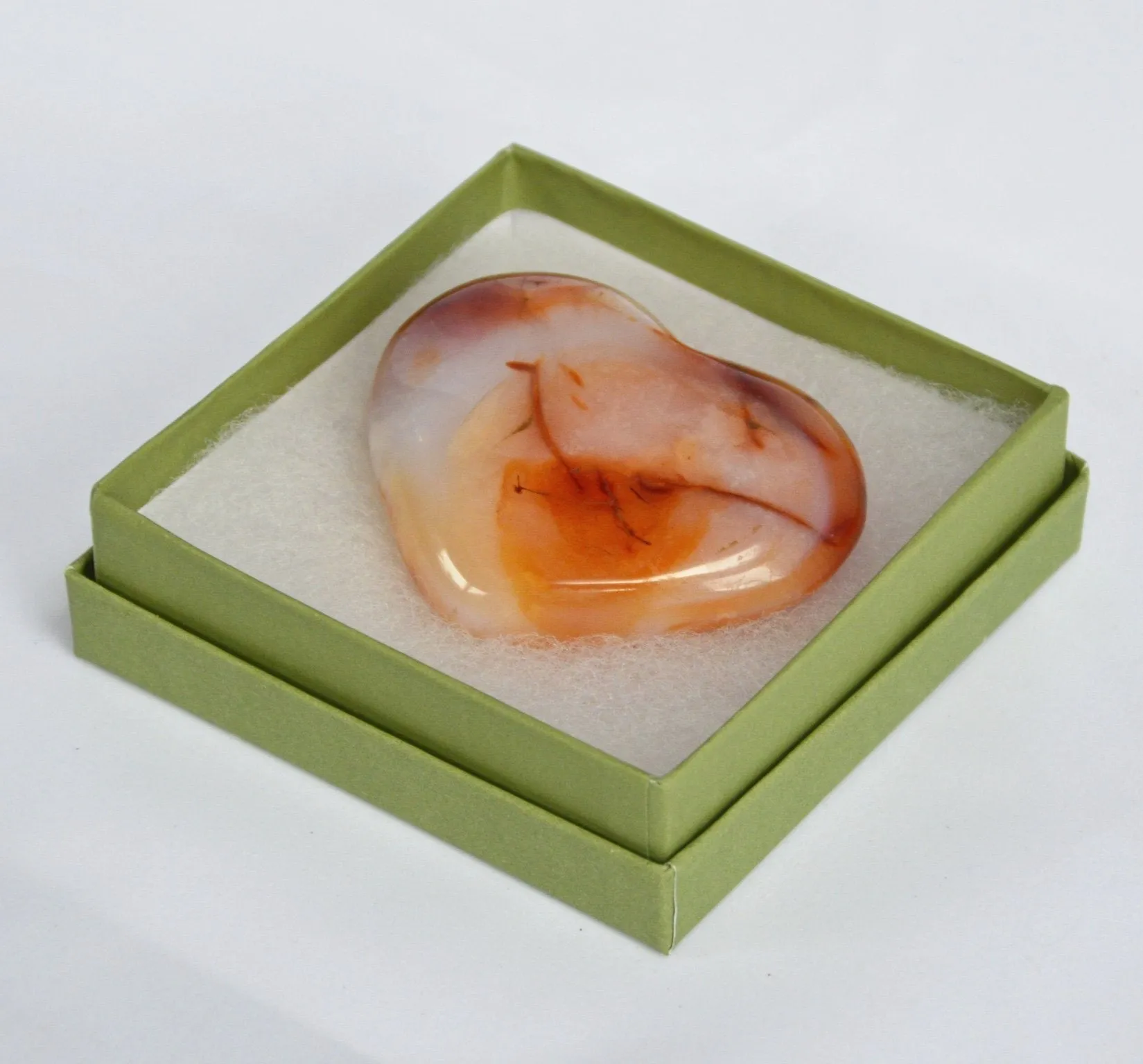 New Beginnings Healing Heart in Carnelian