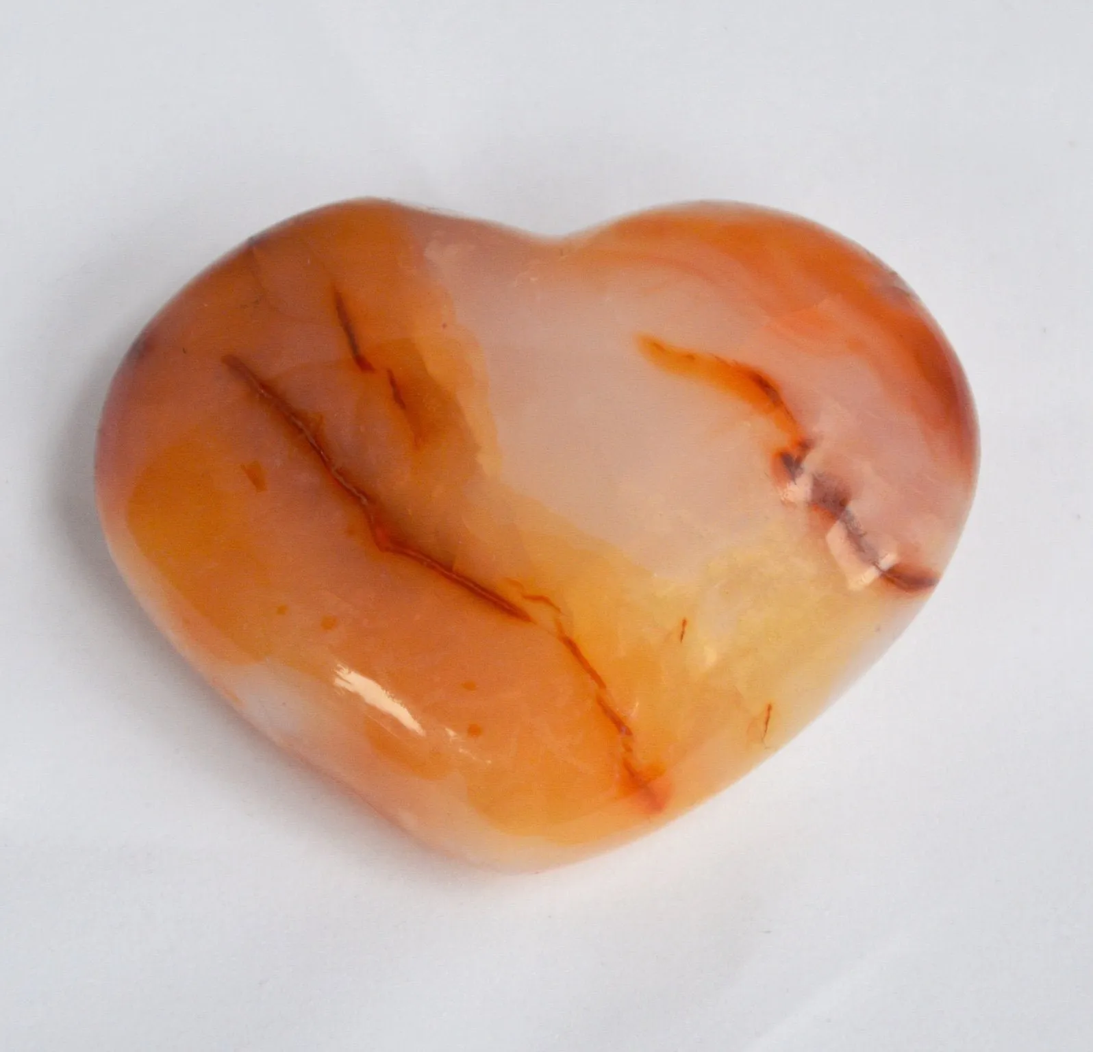 New Beginnings Healing Heart in Carnelian