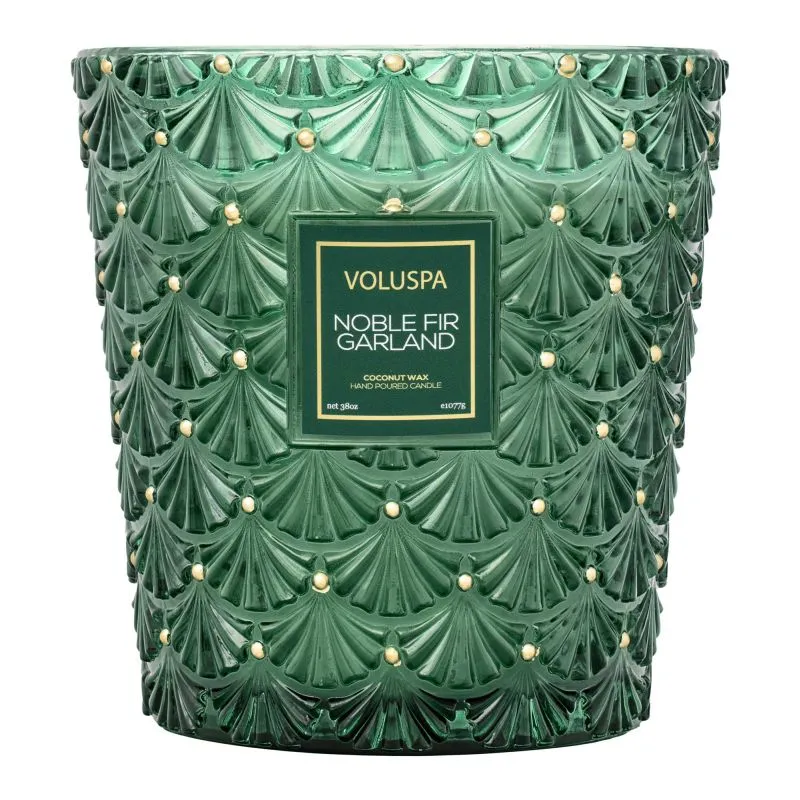 Noble Fir Garland - Voluspa 3-Wick Hearth Candle