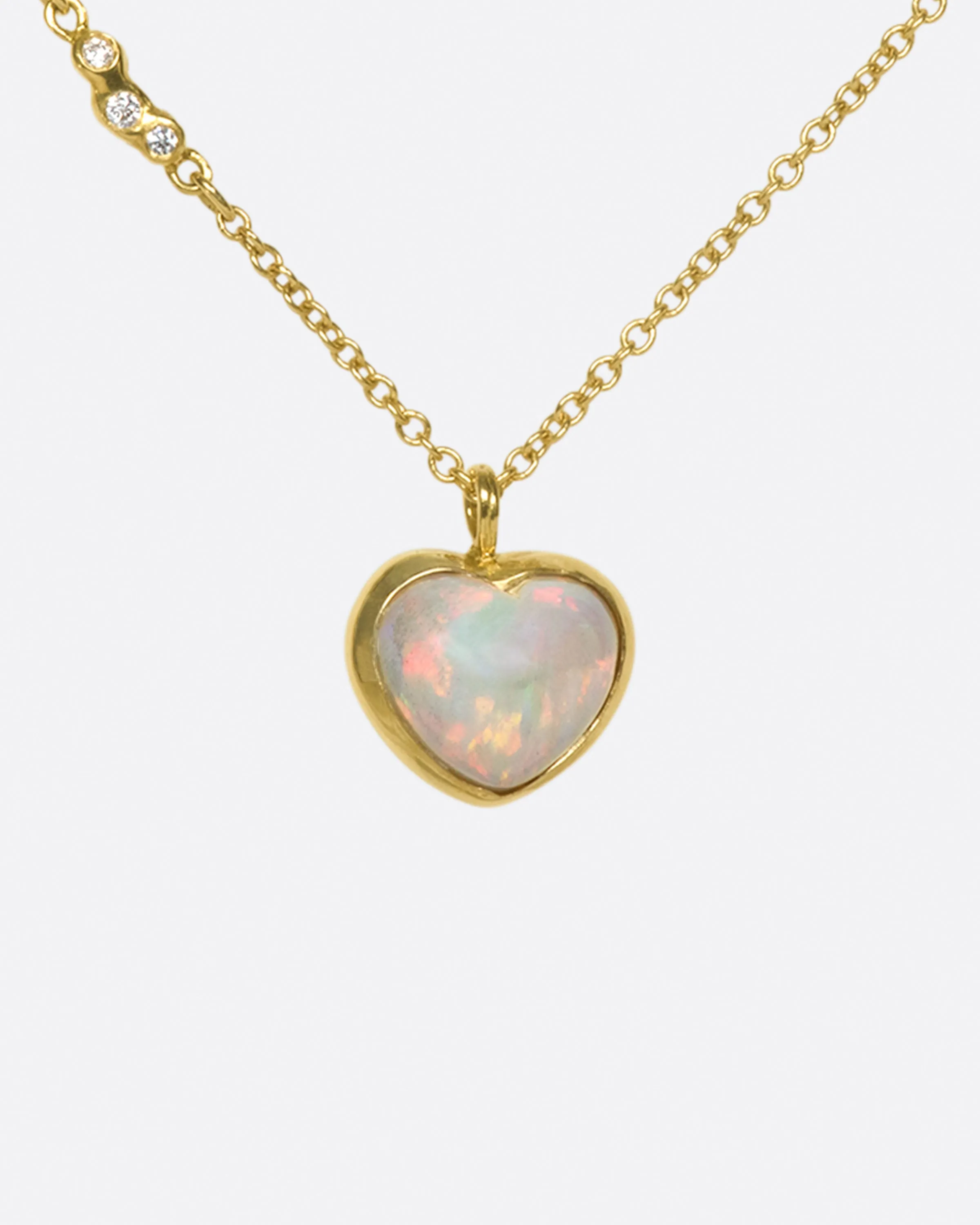 Noble Opal Heart Necklace