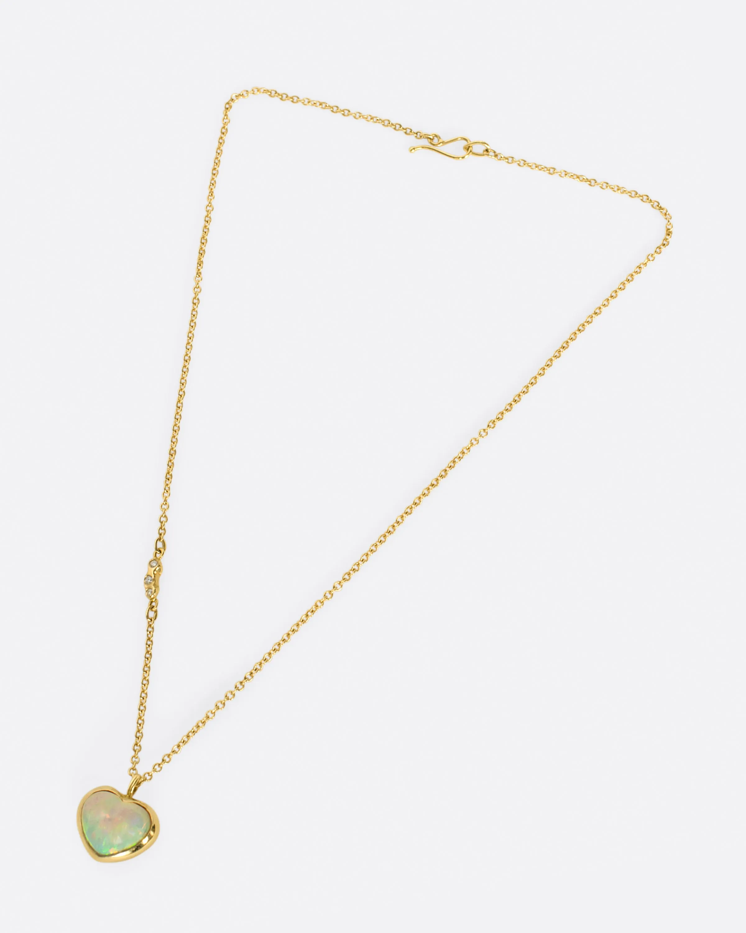 Noble Opal Heart Necklace