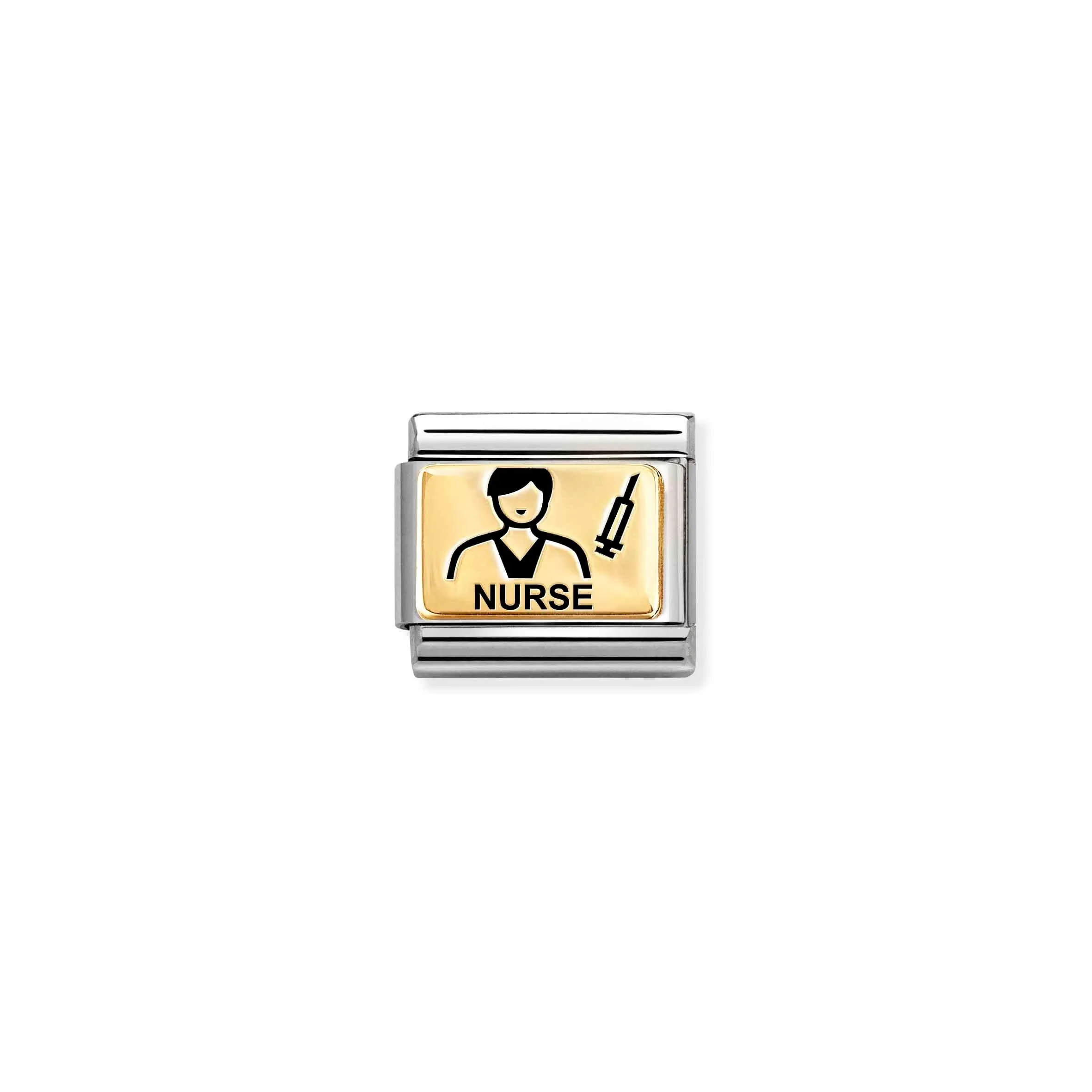 Nomination Composable Link Male Nurse, 18K Gold & Enamel