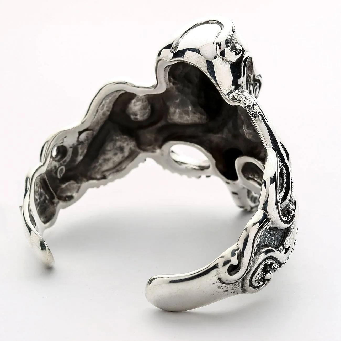Octopus Sterling Silver Men's Cuff Bracelet