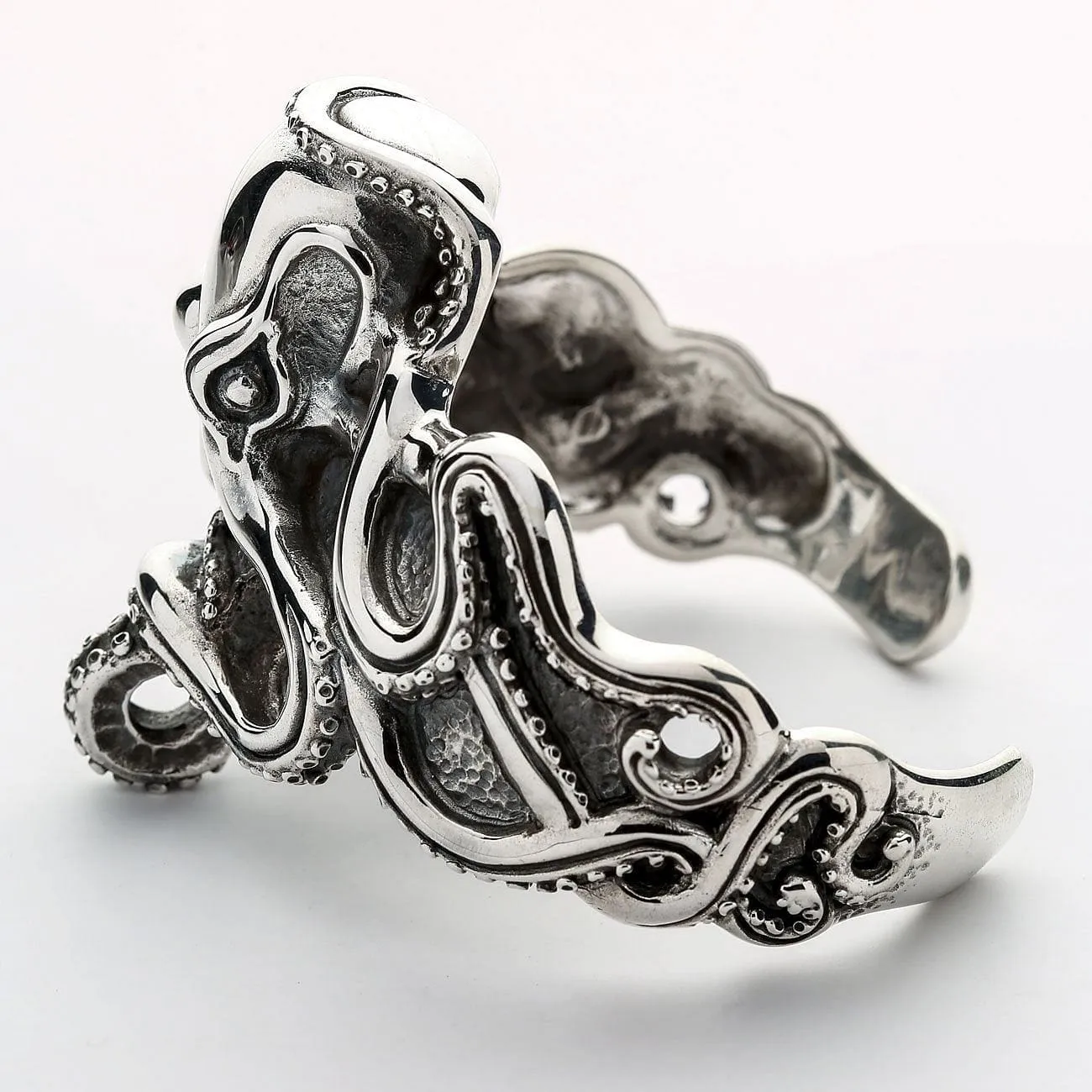 Octopus Sterling Silver Men's Cuff Bracelet