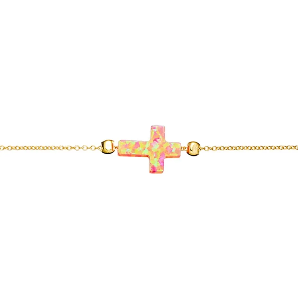 opalite cross bracelet