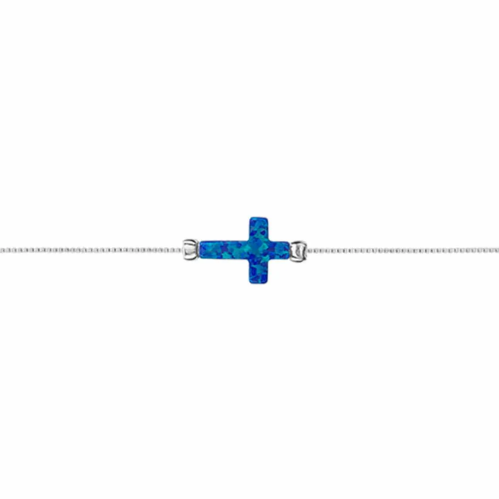 opalite cross bracelet