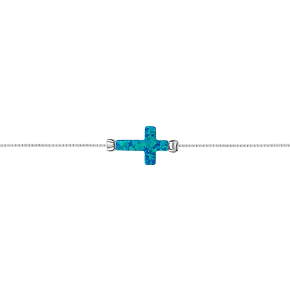 opalite cross bracelet