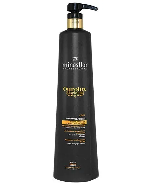 Ourotox Black Gold Hyaluronic Acid Caviar 3 in 1 Treatment only 1L - Minas Flor