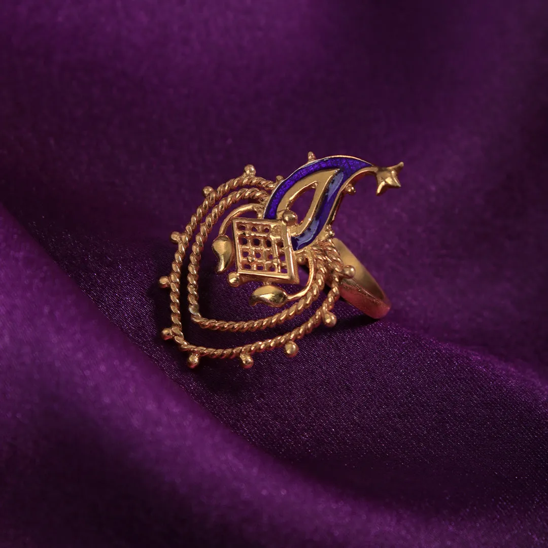 Paisley Silver Finger Ring By Moha